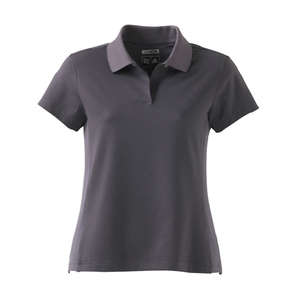 Adidas Womens ClimaCool Classic Stripe Polo - Dark/All Black/Gray, Flint