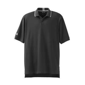 Adidas Mens ClimaLite Interlock Polo - Dark/All Black/White