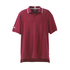 Adidas Mens ClimaLite Interlock Polo - Dark/All Scarlet/White