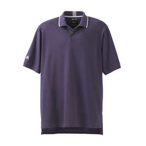 Adidas Mens ClimaLite Interlock Polo - Dark/All Purple, Amethyst/White