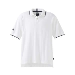 Adidas Mens ClimaLite Drop-Needle Polo - Dark/All White/Black