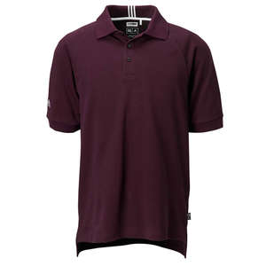 Adidas Mens ClimaLite Pique Polo - Dark/All Red, Sangria/White