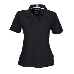 Adidas Womens Stretch ClimaLite Pique Polo - Dark/All Black/White