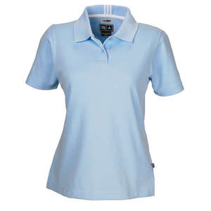 Adidas Womens Stretch ClimaLite Pique Polo - Dark/All Blue, Freeze/White