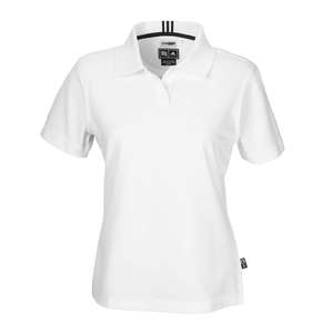 Adidas Womens Stretch ClimaLite Pique Polo - Dark/All White/Black