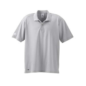 Adidas Mens Athletic Short-Sleeve Polo - Dark/All Gray, Ice/White