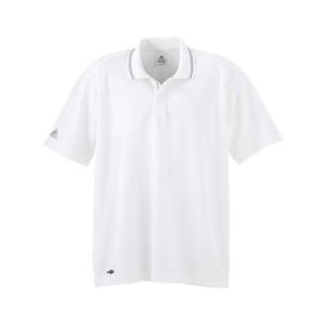 Adidas Mens Athletic Short-Sleeve Polo - Dark/All White/Gray, Ice