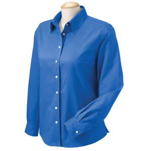 Chestnut Hill Womens Performance Plus Oxford - Dark/All Blue, French
