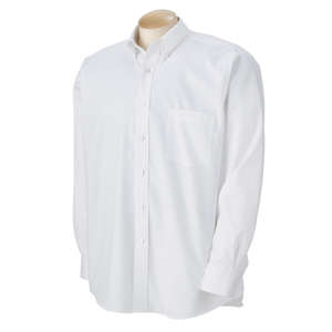 Van Heusen Mens True Wrinkle Free 80/2 Cotton Pinpoint Oxford - Dark/All White
