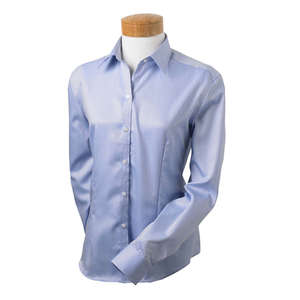Van Heusen Womens True Wrinkle Free 80/2 Cotton Pinpoint Oxford - Dark/All Blue, Ice