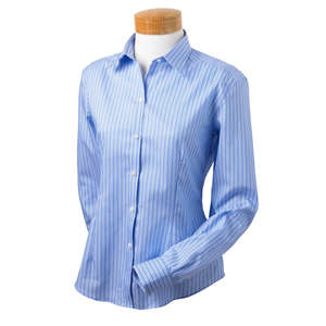Custom Promotional Van Heusen Womens True Wrinkle Free 80/2 Cotton Pinpoint Oxford - Dark/All