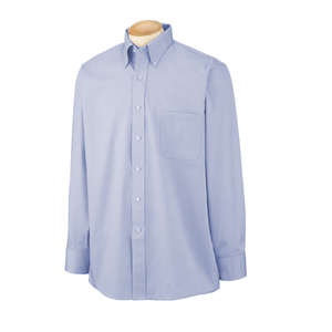 Van Heusen Mens Long Sleeve Wrinkle Resistant Blended Pinpoint Oxford - Light/Heather 