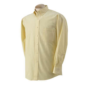 Van Heusen Mens Long Sleeve Wrinkle Resistant Oxford - Light/Heather Yellow