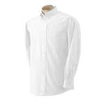 Logo Dress Shirts - Van Heusen Mens Long Sleeve Wrinkle Resistant Oxford - White/Neutral