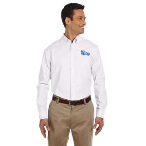 Custom Promotional Harriton Mens Oxford With Stain Release - White/Neutral