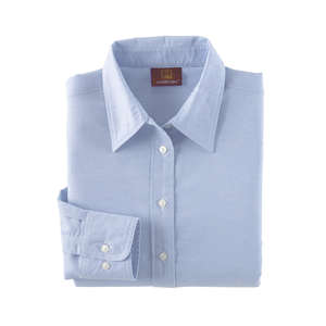 Harriton Womens Oxford with Stain Release - Dark/All Blue, Light