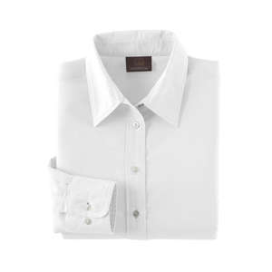 Harriton Womens Oxford with Stain Release - Dark/All White