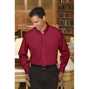 Van Heusen Mens Solid Silky Poplin - Dark/All 