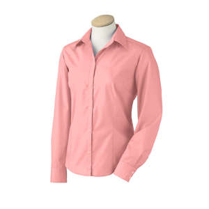 Van Heusen Womens Solid Silky Poplin - Dark/All Peach