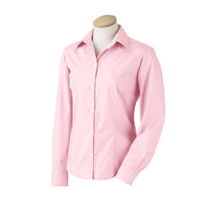 Van Heusen Womens Solid Silky Poplin - Dark/All Pink