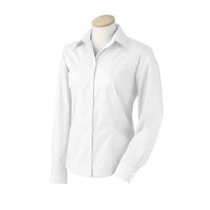 Van Heusen Womens Solid Silky Poplin - Dark/All White