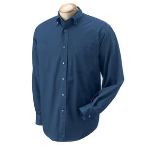 Chestnut Hill Mens 32 Singles Twill Longsleeve - Dark/All Blue, New Navy