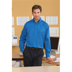 Harriton Mens Twill With Stain Release - Dark/All
