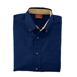 Harriton Mens Twill With Stain Release - Dark/All Blue, Navy