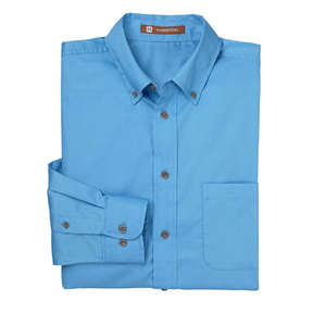 Harriton Mens Twill With Stain Release - Dark/All Blue, Light College