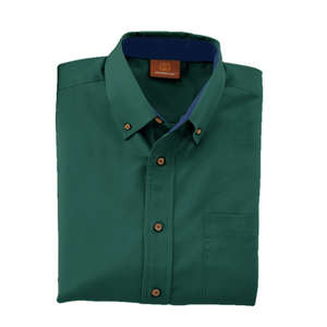 Harriton Mens Twill With Stain Release - Dark/All Green, Hunter