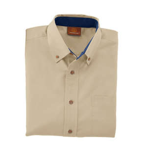 Harriton Mens Twill With Stain Release - Dark/All Stone