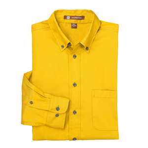 Harriton Mens Twill With Stain Release - Dark/All Yellow, Sunray
