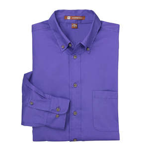 Harriton Mens Twill With Stain Release - Dark/All Purple, Team