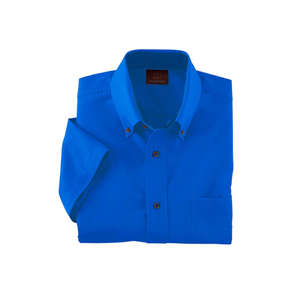 Harriton Short Sleeve Twill with Stain Release - Dark/All Blue, French