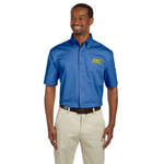 Wholesale Men's Dress Shirts - Harriton Short Sleeve Twill with Stain Release - Dark/All