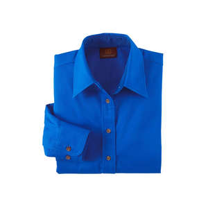 Harriton Womens Twill with Stain Release - Dark/All Blue, French