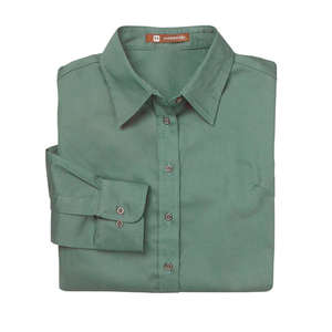 Harriton Womens Twill with Stain Release - Dark/All Dill