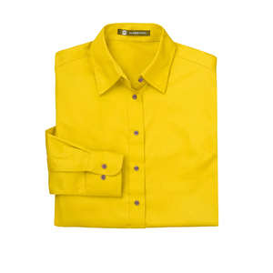 Harriton Womens Twill with Stain Release - Dark/All Yellow, Sunray