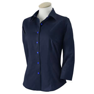 Van Heusen Womens Long Sleeve Dress Twill - Dark/All Blue, Navy