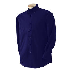 Van Heusen Mens Long Sleeve Dress Twill - Dark/All Blue, Navy