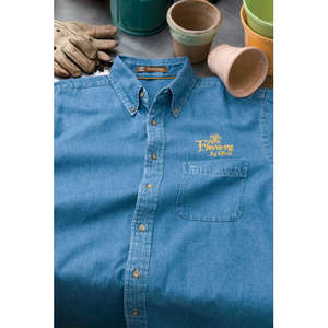 Harriton Mens Denim Shirt - Dark/All
