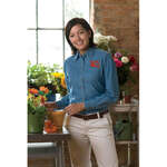 Personalized Women's Dress Shirts - Harriton Womens Denim Shirt - Dark/All