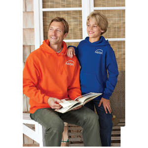 Custom Promotional Jerzees Youth 8 oz 50/50 Nublend Hooded Pullover - Dark/Color