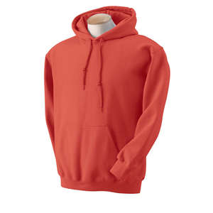 Gildan 7.75 oz 50/50 Hooded Pullover - Dark/Color Red, Paprika
