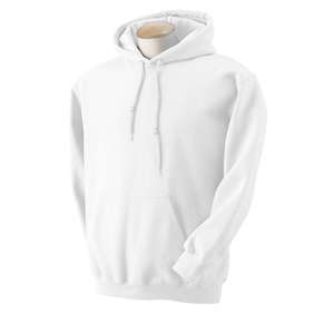 Gildan 7.75 oz 50/50 Hooded Pullover - White/Neutral White