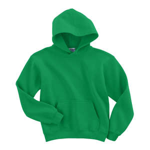 Gildan Youth 7.75 oz 50/50 Hooded Pullover - Dark/Color Green, Irish