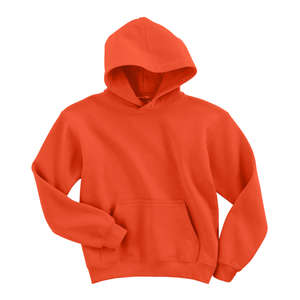 Gildan Youth 7.75 oz 50/50 Hooded Pullover - Dark/Color Orange