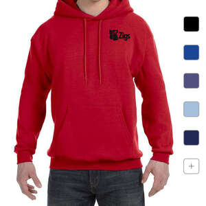 Custom Promotional Hanes 7.8 oz 50/50 Comfort Blend Fleece Pullover Hood - Dark/Color