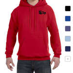 Business Sweatshirts & Sweatpants - Hanes 7.8 oz 50/50 Comfort Blend Fleece Pullover Hood - Dark/Color