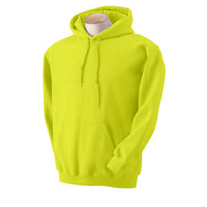 Gildan 9.3 oz 50/50 Ultra Blend Hooded Pullover - Dark/Color Green, Safety